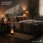 Ambiente íntimo premium con velas difusor de aromas y música para noche romántica México Garley Crazy