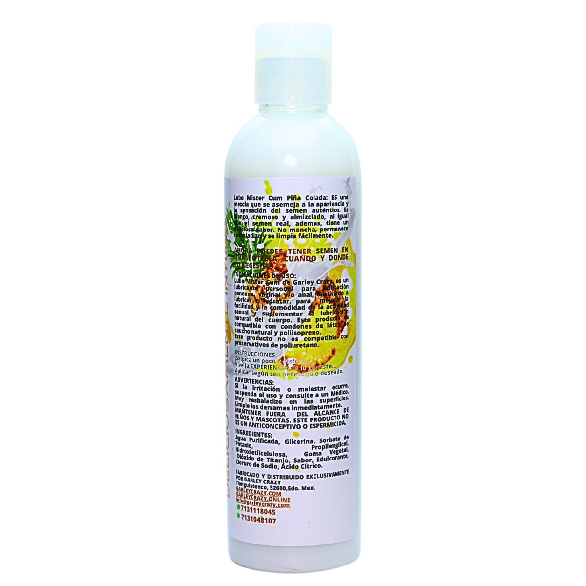 GARLEY CRAZY LUBE MISTER CUM PIÑA COLADA 8.5FL.OZ/250ML - Imagen 2