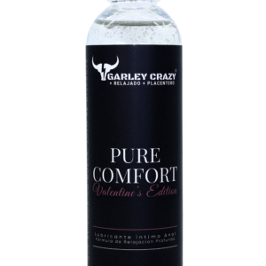 Lubricante intimo anal Garley Crazy Pure Comfort Valentine Edition 250ml efecto relajante fondo blanco.